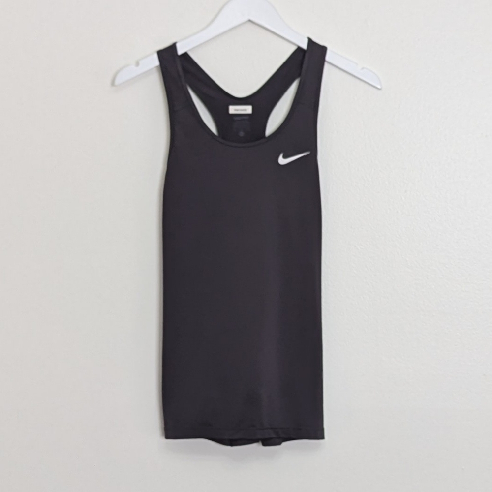 Nike Tank Women Medium Black Pro Racer Back Dri Fit